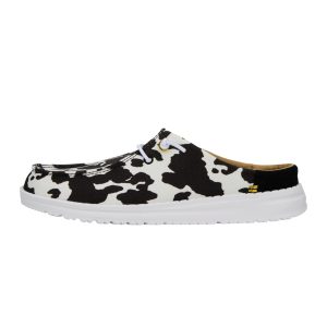 Wendy Slip Classic - White/Black Cow Print